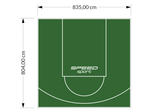 67M2/804X835CM ZIELONE BOISKO DO KOSZYKÓWKI SPEEDSPORT HEXA POWER PRO