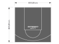67M2/804X835CM GRAFITOWE BOISKO DO KOSZYKÓWKI SPEEDSPORT HEXA POWER PRO