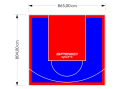 70M2/804X865CM NIEBIESKO-CZERWONE BOISKO DO KOSZYKÓWKI SPEEDSPORT HEXA POWER PRO