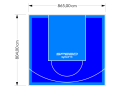 70M2/804X865CM NIEBIESKO-BŁĘKITNE BOISKO DO KOSZYKÓWKI SPEEDSPORT HEXA POWER PRO