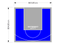 70M2/804X865CM NIEBIESKO-SZARE BOISKO DO KOSZYKÓWKI SPEEDSPORT HEXA POWER PRO