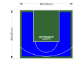 70M2/804X865CM NIEBIESKO-ZIELONE BOISKO DO KOSZYKÓWKI SPEEDSPORT HEXA POWER PRO