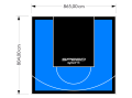 70M2/804X865CM BŁĘKITNO-CZARNE BOISKO DO KOSZYKÓWKI SPEEDSPORT HEXA POWER PRO
