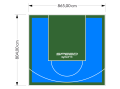 70M2/804X865CM BŁĘKITNO-ZIELONE BOISKO DO KOSZYKÓWKI SPEEDSPORT HEXA POWER PRO
