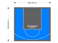 70M2/804X865CM BŁĘKITNO-GRAFITOWE BOISKO DO KOSZYKÓWKI SPEEDSPORT HEXA POWER PRO