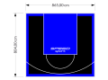 70M2/804X865CM CZARNO-NIEBIESKIE BOISKO DO KOSZYKÓWKI SPEEDSPORT HEXA POWER PRO
