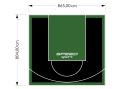 70M2/804X865CM CZARNO-ZIELONE BOISKO DO KOSZYKÓWKI SPEEDSPORT HEXA POWER PRO