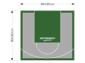 70M2/804X865CM SZARO-ZIELONE BOISKO DO KOSZYKÓWKI SPEEDSPORT HEXA POWER PRO