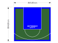 70M2/804X865CM ZIELONO-NIEBIESKIE BOISKO DO KOSZYKÓWKI SPEEDSPORT HEXA POWER PRO