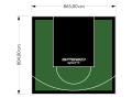 70M2/804X865CM ZIELONO-CZARNE BOISKO DO KOSZYKÓWKI SPEEDSPORT HEXA POWER PRO