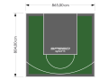 70M2/804X865CM ZIELONO-GRAFITOWE BOISKO DO KOSZYKÓWKI SPEEDSPORT HEXA POWER PRO