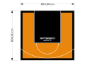 70M2/804X865CM POMARAŃCZOWO-CZARNE BOISKO DO KOSZYKÓWKI SPEEDSPORT HEXA POWER PRO