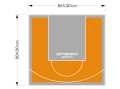 70M2/804X865CM POMARAŃCZOWO-SZARE BOISKO DO KOSZYKÓWKI SPEEDSPORT HEXA POWER PRO
