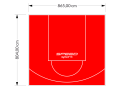 70M2/804X865CM CZERWONE BOISKO DO KOSZYKÓWKI SPEEDSPORT HEXA POWER PRO