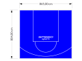 70M2/804X865CM NIEBIESKIE BOISKO DO KOSZYKÓWKI SPEEDSPORT HEXA POWER PRO