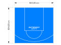 70M2/804X865CM BŁĘKITNE BOISKO DO KOSZYKÓWKI SPEEDSPORT HEXA POWER PRO