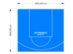 70M2/804X865CM BŁĘKITNE BOISKO DO KOSZYKÓWKI SPEEDSPORT HEXA POWER PRO