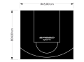 70M2/804X865CM CZARNE BOISKO DO KOSZYKÓWKI SPEEDSPORT HEXA POWER PRO