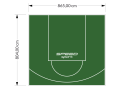 70M2/804X865CM ZIELONE BOISKO DO KOSZYKÓWKI SPEEDSPORT HEXA POWER PRO