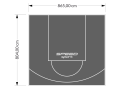 70M2/804X865CM GRAFITOWE BOISKO DO KOSZYKÓWKI SPEEDSPORT HEXA POWER PRO