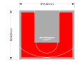 72M2/804X896CM CZERWONO-SZARE BOISKO DO KOSZYKÓWKI SPEEDSPORT HEXA POWER PRO