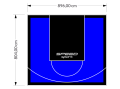 72M2/804X896CM NIEBIESKO-CZARNE BOISKO DO KOSZYKÓWKI SPEEDSPORT HEXA POWER PRO
