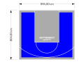 72M2/804X896CM NIEBIESKO-SZARE BOISKO DO KOSZYKÓWKI SPEEDSPORT HEXA POWER PRO