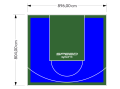 72M2/804X896CM NIEBIESKO-ZIELONE BOISKO DO KOSZYKÓWKI SPEEDSPORT HEXA POWER PRO