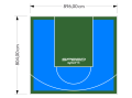 72M2/804X896CM BŁĘKITNO-ZIELONE BOISKO DO KOSZYKÓWKI SPEEDSPORT HEXA POWER PRO
