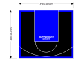 72M2/804X896CM CZARNO-NIEBIESKIE BOISKO DO KOSZYKÓWKI SPEEDSPORT HEXA POWER PRO