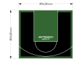 72M2/804X896CM CZARNO-ZIELONE BOISKO DO KOSZYKÓWKI SPEEDSPORT HEXA POWER PRO