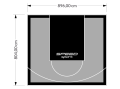 72M2/804X896CM SZARO-CZARNE BOISKO DO KOSZYKÓWKI SPEEDSPORT HEXA POWER PRO