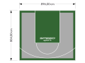 72M2/804X896CM SZARO-ZIELONE BOISKO DO KOSZYKÓWKI SPEEDSPORT HEXA POWER PRO