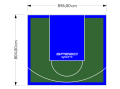 72M2/804X896CM ZIELONO-NIEBIESKIE BOISKO DO KOSZYKÓWKI SPEEDSPORT HEXA POWER PRO