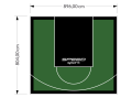 72M2/804X896CM ZIELONO-CZARNE BOISKO DO KOSZYKÓWKI SPEEDSPORT HEXA POWER PRO