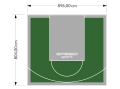 72M2/804X896CM ZIELONO-SZARE BOISKO DO KOSZYKÓWKI SPEEDSPORT HEXA POWER PRO