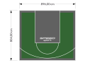 72M2/804X896CM ZIELONO-GRAFITOWE BOISKO DO KOSZYKÓWKI SPEEDSPORT HEXA POWER PRO