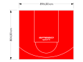 72M2/804X896CM CZERWONE BOISKO DO KOSZYKÓWKI SPEEDSPORT HEXA POWER PRO