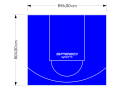 72M2/804X896CM NIEBIESKIE BOISKO DO KOSZYKÓWKI SPEEDSPORT HEXA POWER PRO