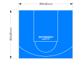 72M2/804X896CM BŁĘKITNE BOISKO DO KOSZYKÓWKI SPEEDSPORT HEXA POWER PRO