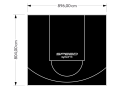 72M2/804X896CM CZARNE BOISKO DO KOSZYKÓWKI SPEEDSPORT HEXA POWER PRO