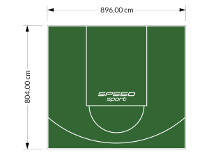 72M2/804X896CM ZIELONE BOISKO DO KOSZYKÓWKI SPEEDSPORT HEXA POWER PRO