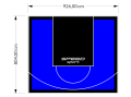 75M2/804X926CM NIEBIESKO-CZARNE BOISKO DO KOSZYKÓWKI SPEEDSPORT HEXA POWER PRO