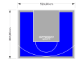 75M2/804X926CM NIEBIESKO-SZARE BOISKO DO KOSZYKÓWKI SPEEDSPORT HEXA POWER PRO