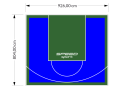75M2/804X926CM NIEBIESKO-ZIELONE BOISKO DO KOSZYKÓWKI SPEEDSPORT HEXA POWER PRO