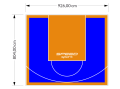 75M2/804X926CM NIEBIESKO-POMARAŃCZOWE BOISKO DO KOSZYKÓWKI SPEEDSPORT HEXA POWER PRO