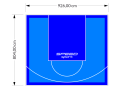 75M2/804X926CM BŁĘKITNO-NIEBIESKIE BOISKO DO KOSZYKÓWKI SPEEDSPORT HEXA POWER PRO