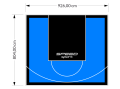 75M2/804X926CM BŁĘKITNO-CZARNE BOISKO DO KOSZYKÓWKI SPEEDSPORT HEXA POWER PRO