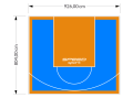 75M2/804X926CM BŁĘKITNO-POMARAŃCZOWE BOISKO DO KOSZYKÓWKI SPEEDSPORT HEXA POWER PRO