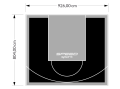 75M2/804X926CM CZARNO-SZARE BOISKO DO KOSZYKÓWKI SPEEDSPORT HEXA POWER PRO